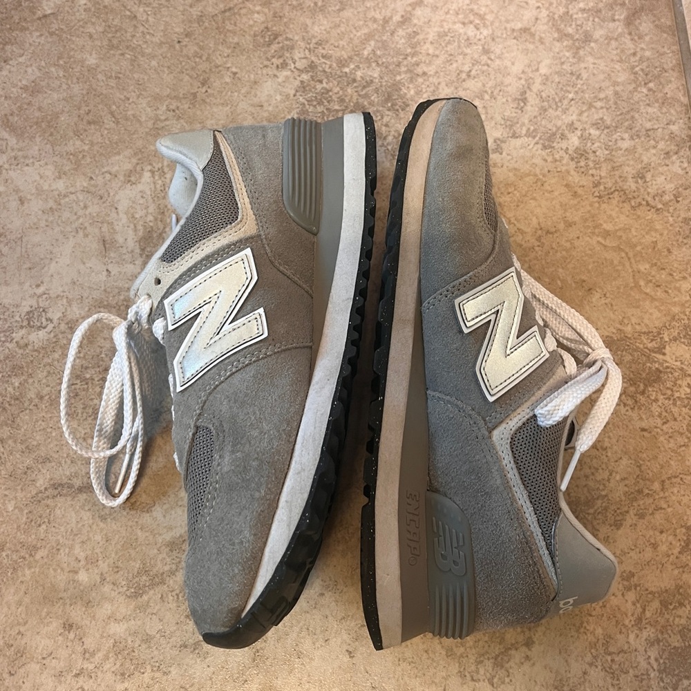 New Balance 574 Sneakers Gray and White